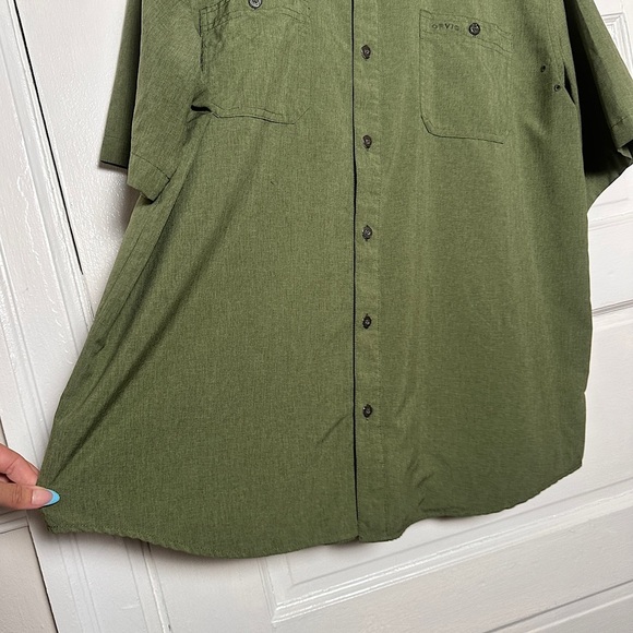 Orvis Men’s Short Sleeve Tech Shirt Collared UPF 30+ Quick Dry Outdoors Hiking - Picture 6 of 15